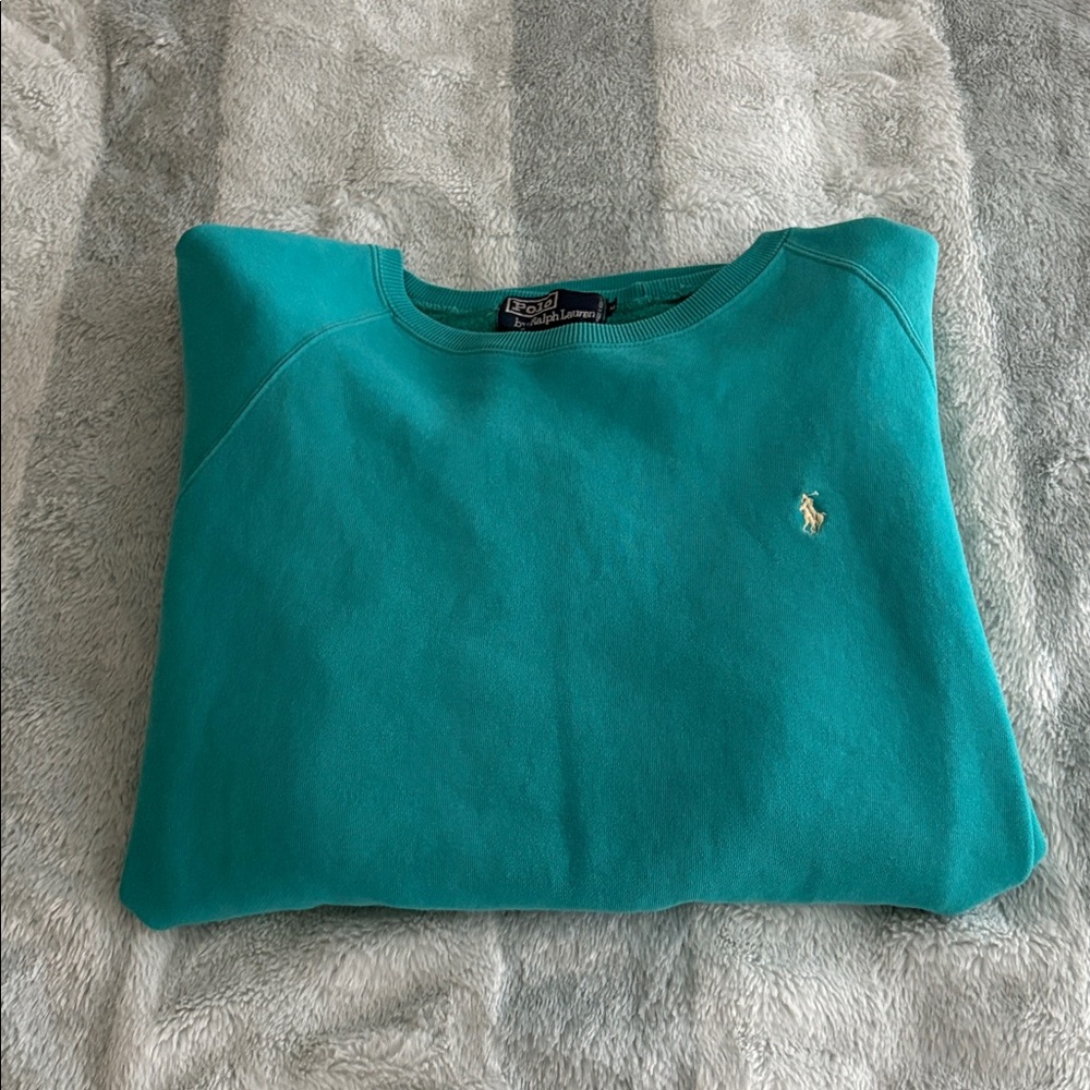 Vintage Polo by Ralph Lauren Turquoise Sweatshirt - Picture 5 of 5